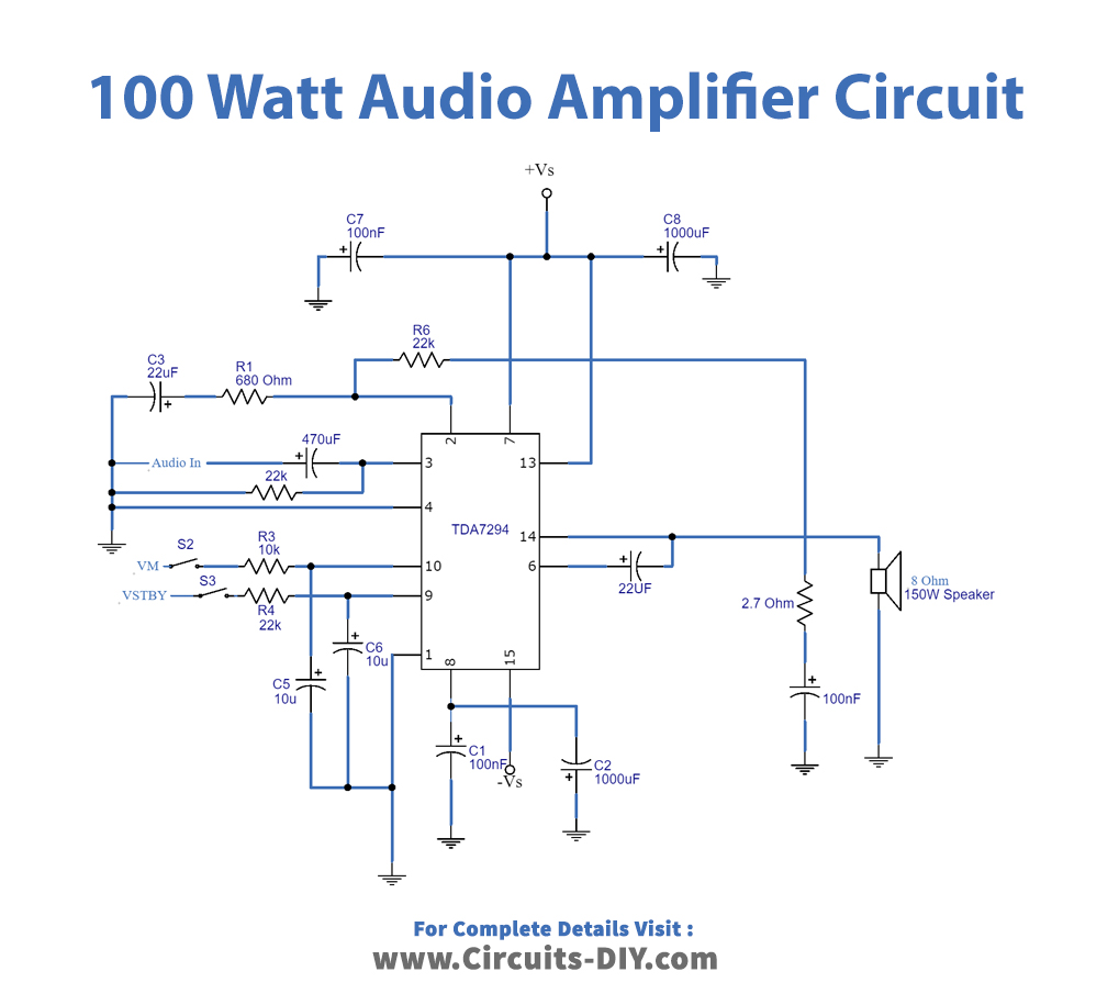 TDA7294 100 Watt Audio Amplifier