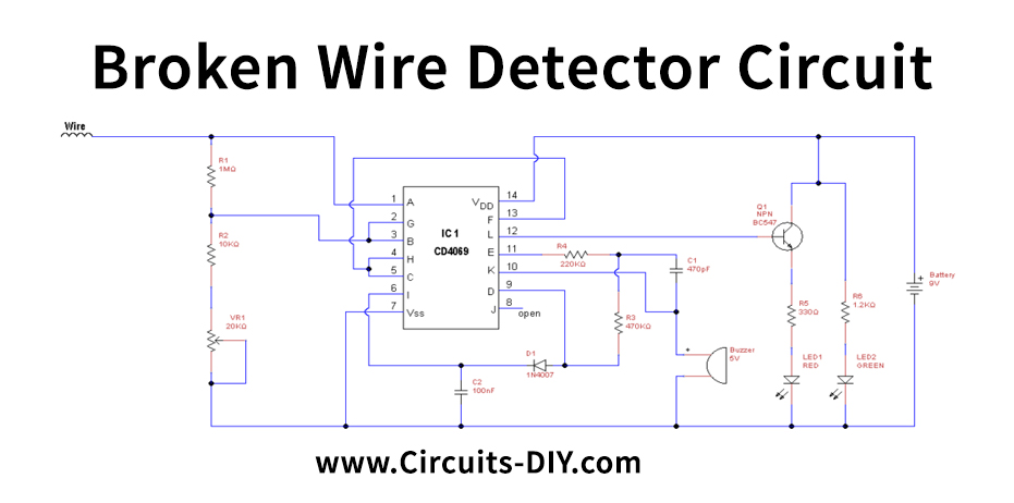 broken-wire-detector-circuit-cd4069