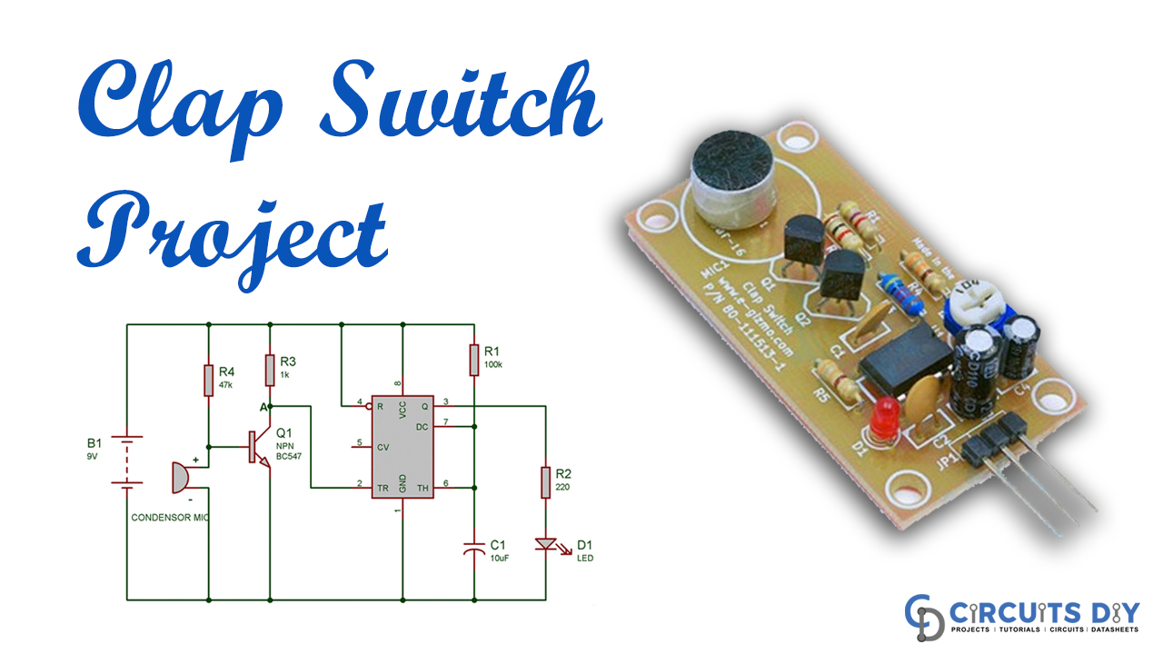 DIY Clap Acoustic Control Switch Module Suite Electronic Circuit PCB KIT New 
