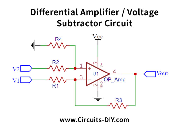 Differential Amplifier or Voltage Subtractor Circuit