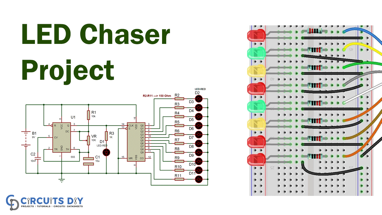 Led Chaser Circuit Diagram