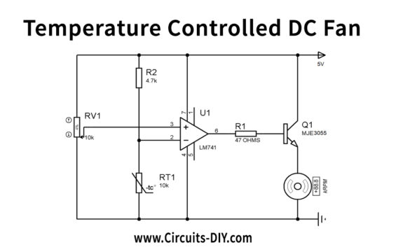 Temperature Controlled DC Fan Using Thermistor