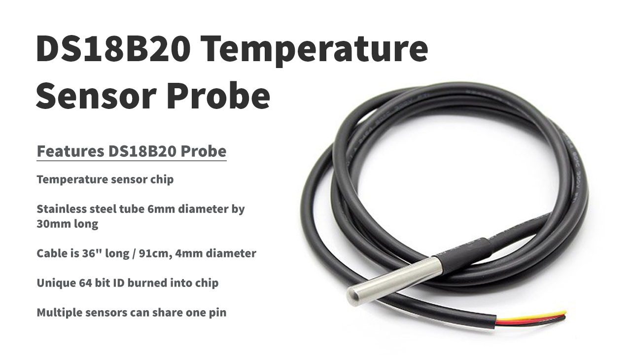 Waterproof 1-Wire DS18B20 Digital temperature sensor