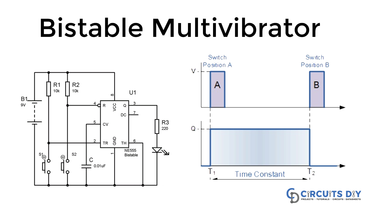 Bistable Multivibrator Using 555 Timer - Image to u