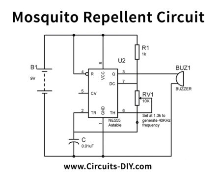 Electronic Mosquito Repellent Circuit