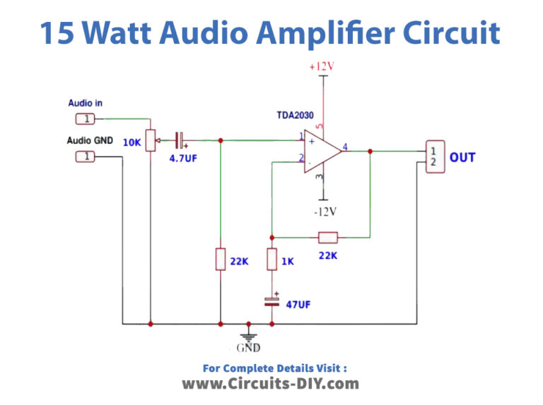 TDA2030 Audio Amplifier 15W Circuit