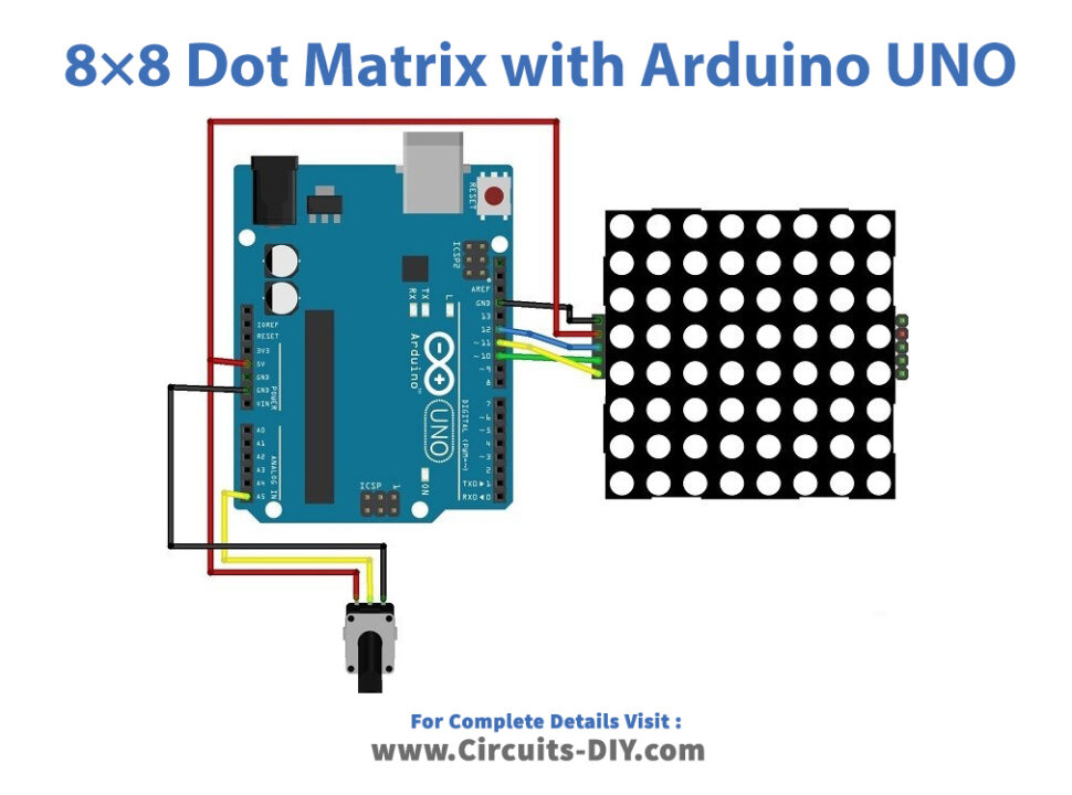 How To Interface 8×8 Dot Matrix Max7219 With Arduino Uno 5936