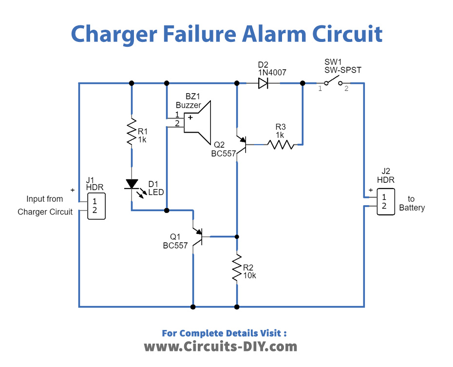 Charger Failure Alarm Circuit