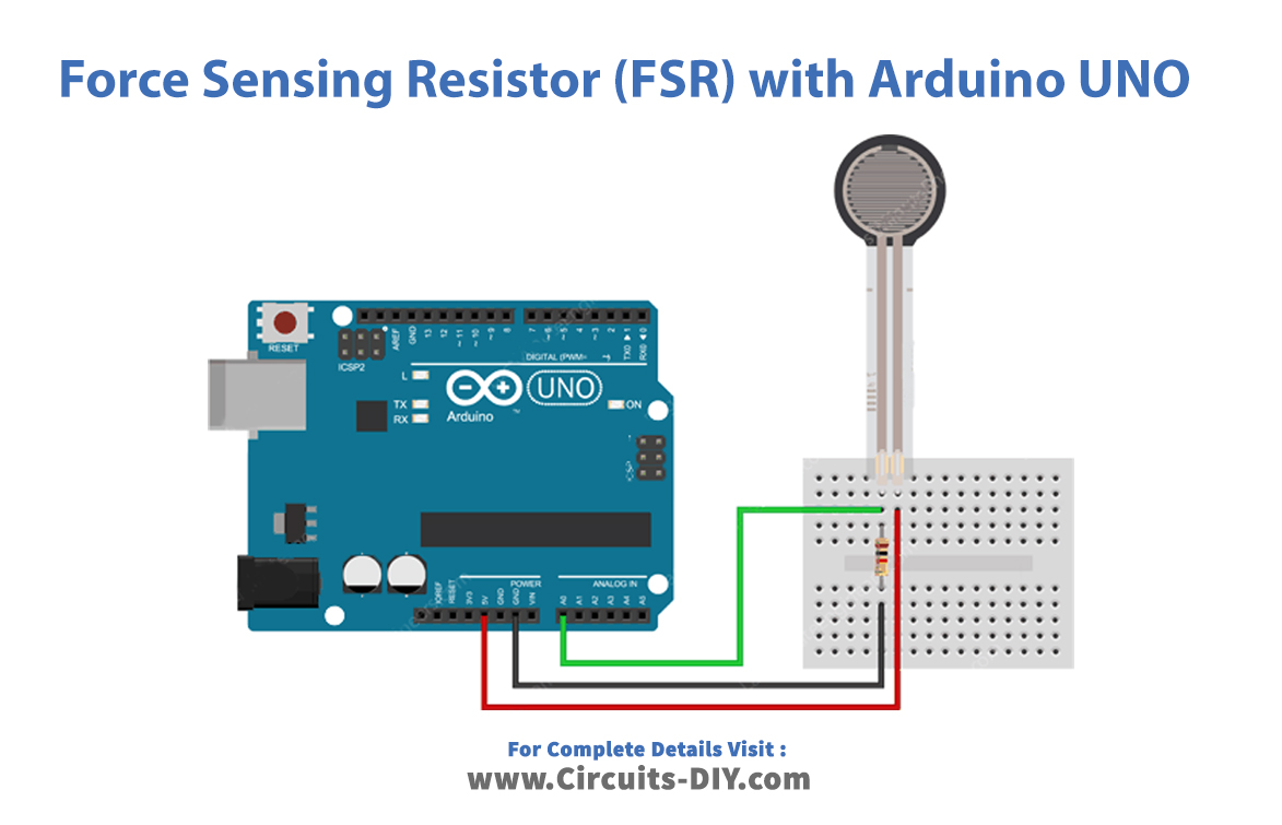 Interfacing Force Sensing Resistor (FSR) with Arduino UNO