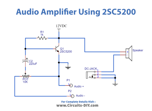 Powerful Audio Amplifier Circuit Using 2SC5200 Transistor | Ultra Bass