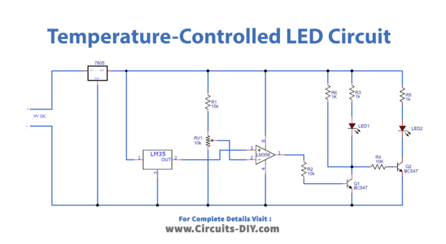 Temperature Controlled LEDs using LM35