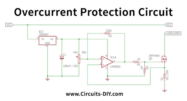 Overcurrent Protection Using LM358