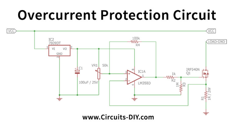 Overcurrent Protection using LM358