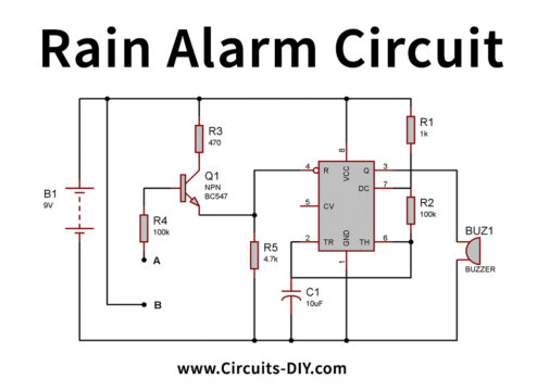 Rain Alarm Electronic Project