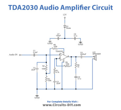 How To Make Audio Amplifier 12V Using TDA2030