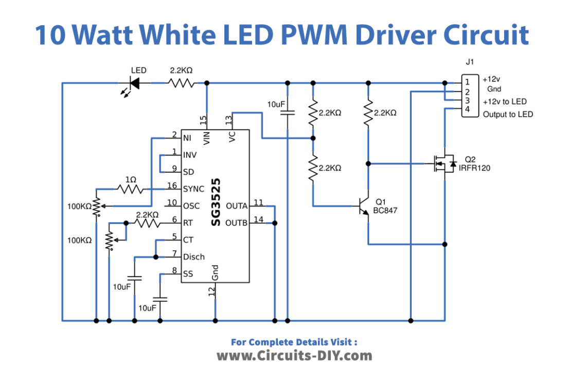 10-Watt-White-LED-PWM-Driver-Circuit