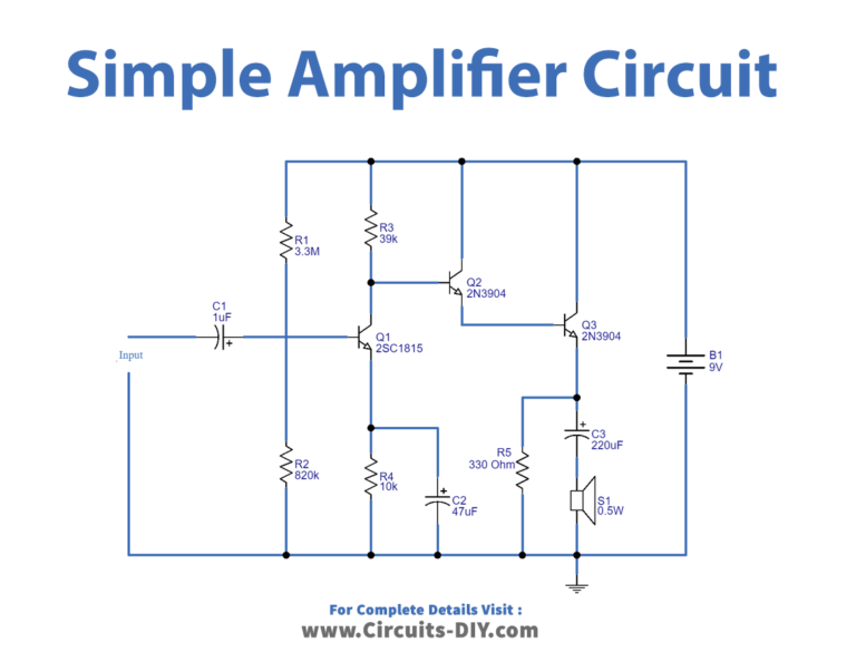 Simple Amplifier Circuit using Transistor 2N3904