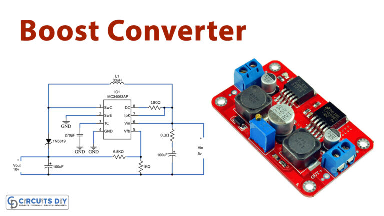 Boost Converter Circuit Using MC34063 IC