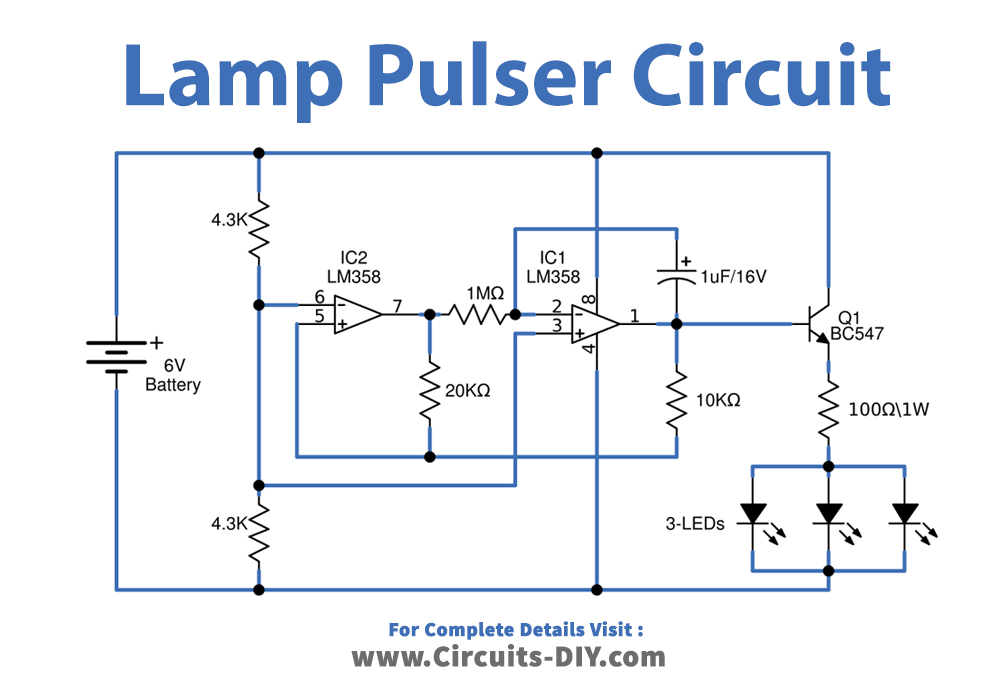 Bausatz Pulsierende LED Lampe LM358