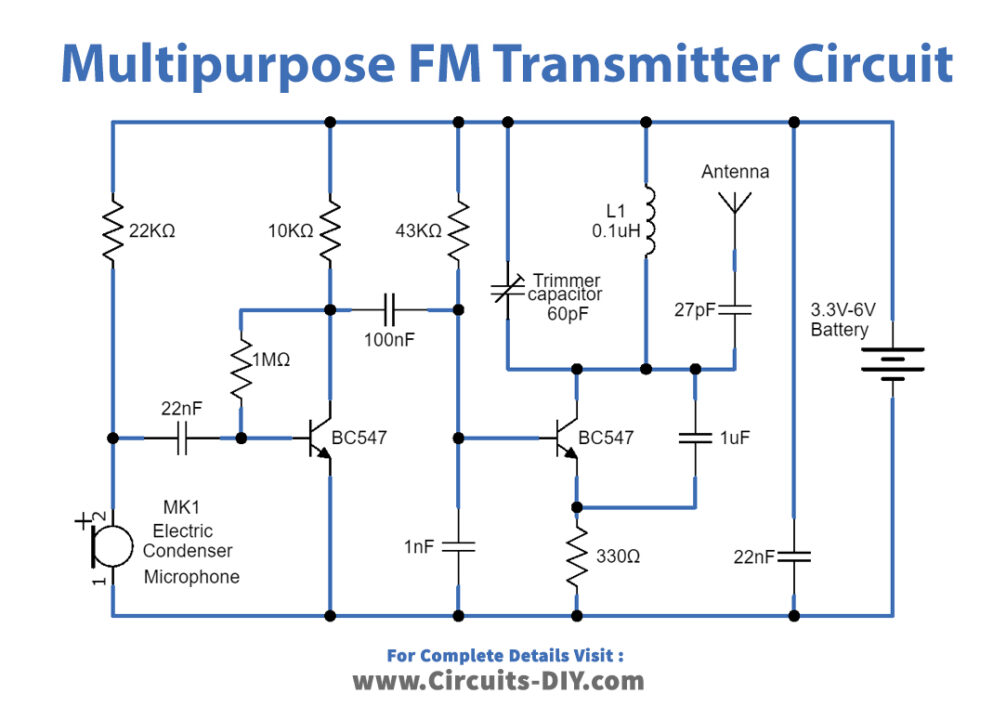 multipurpose-FM-transmitter-circuit