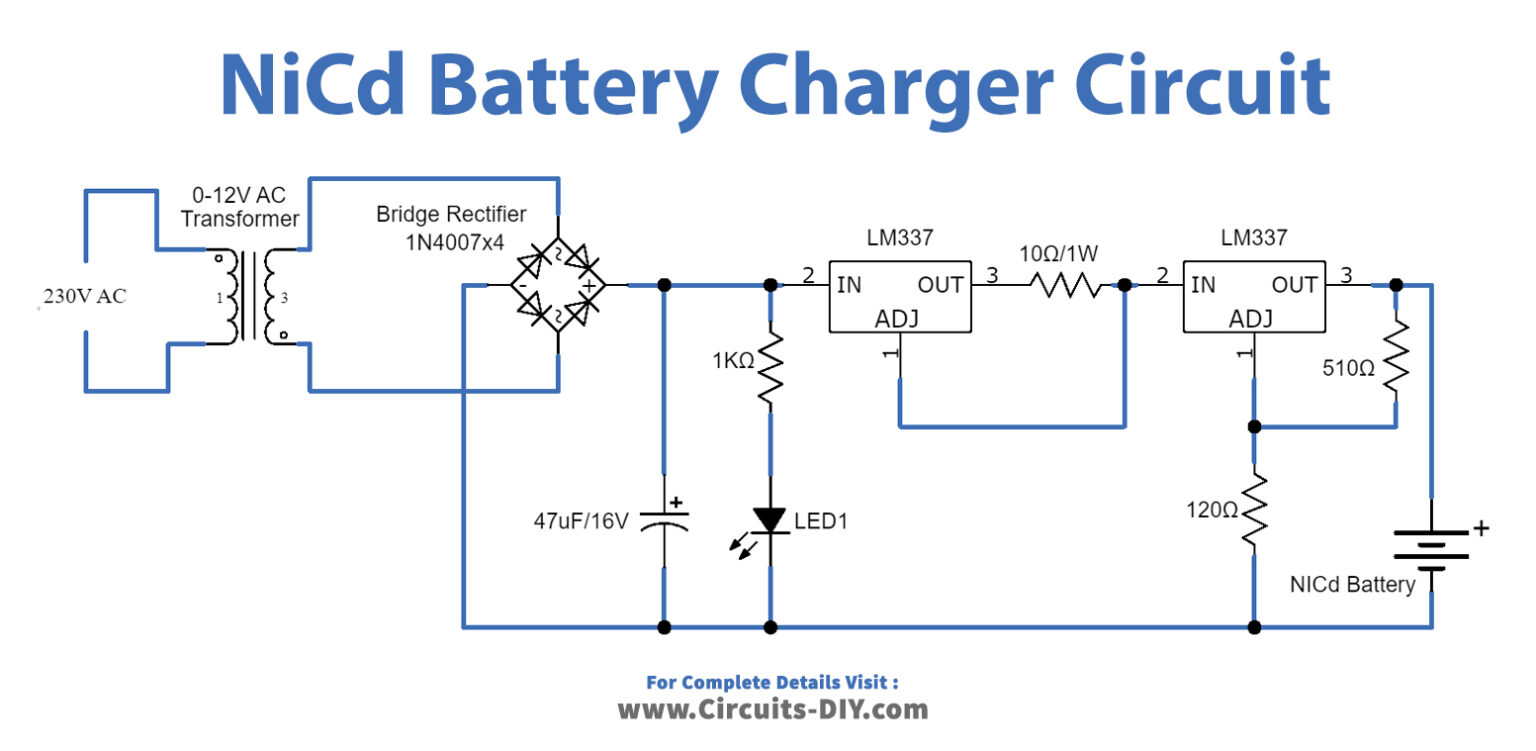 Nickel Cadmium Nicd Battery Charger Circuit 7330