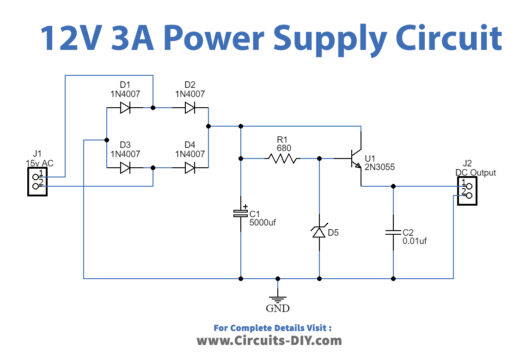 How To Make 12 Volt 3 Ampere Power Supply