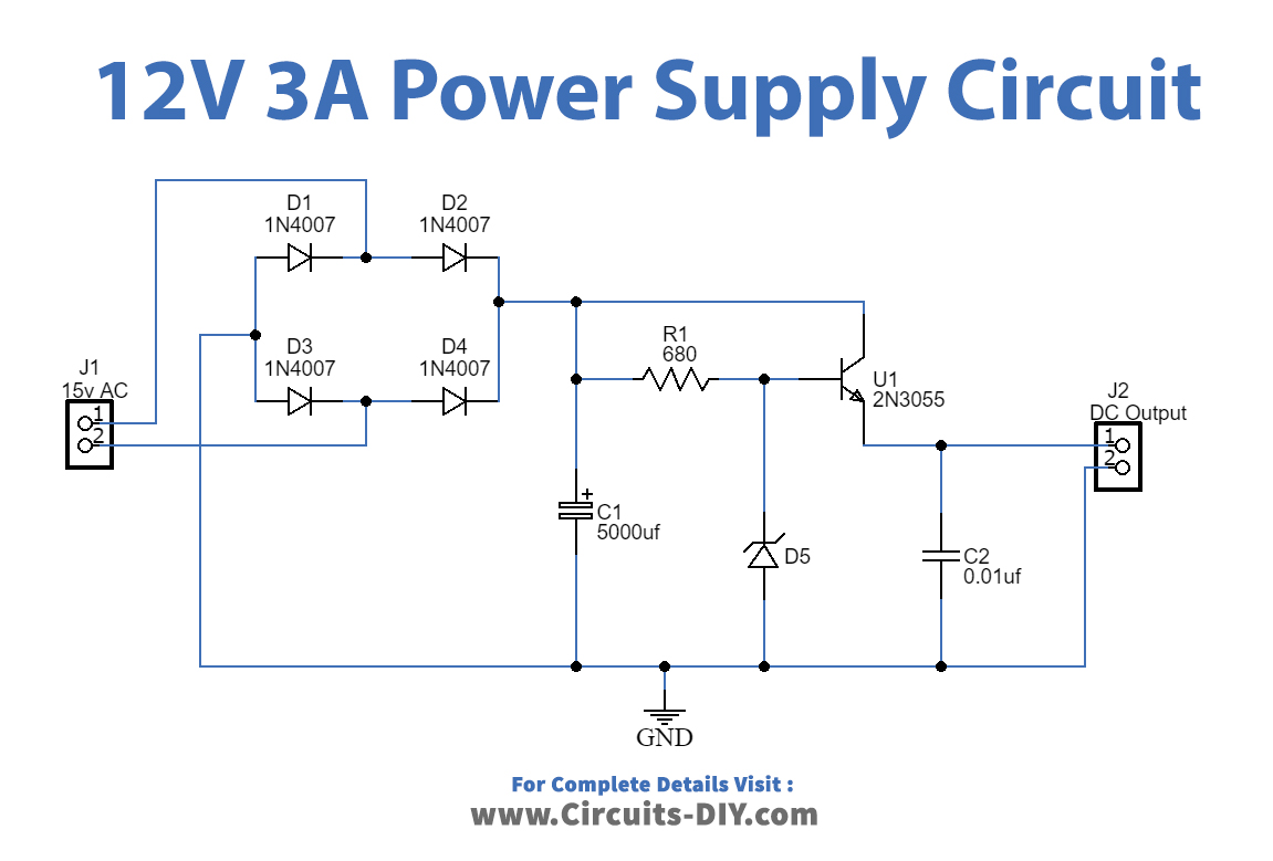 How to make 12 Volt 3 Ampere Power Supply