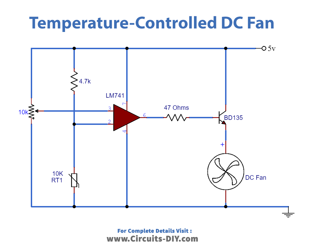 Temperature Controlled DC Fan using Thermistor