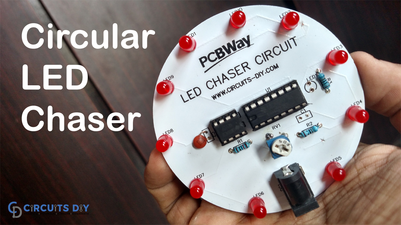 Led Chaser Circuit Using 555 And 4017 Dancing Led Diy Electronics