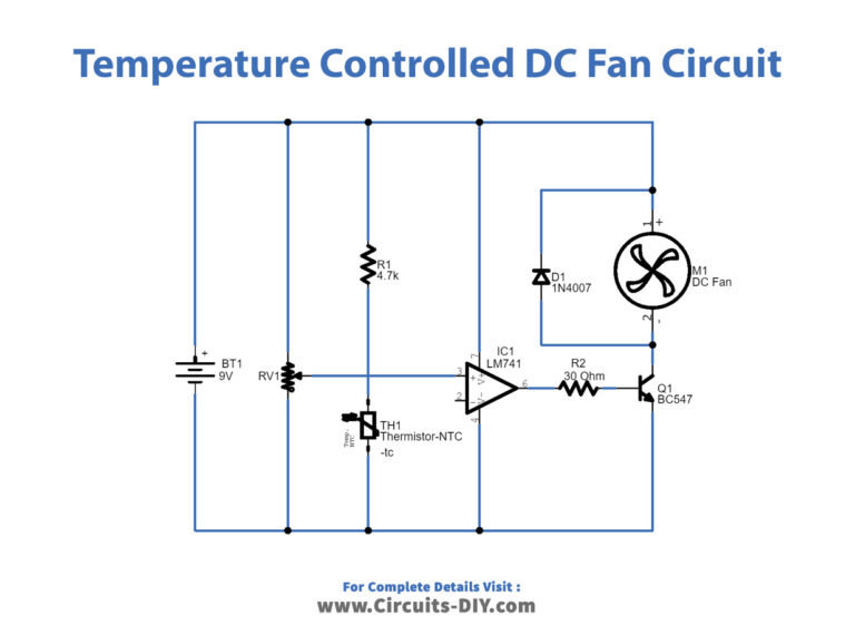 Temperature Controlled Dc Fan - Electronics Projects