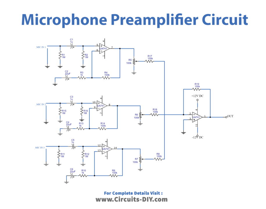 3-input-microphone-preamplifier-circuit_Diagram-Schematic