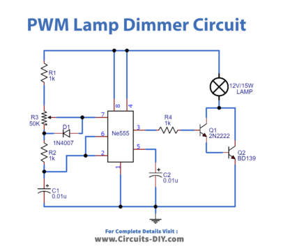 PWM Lamp Dimmer using NE555