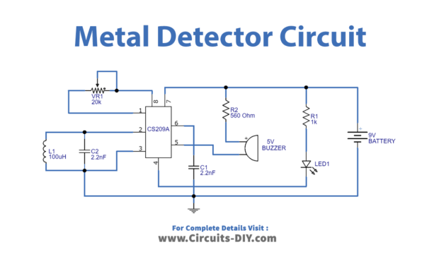 Metal Detector Circuit using CS209A