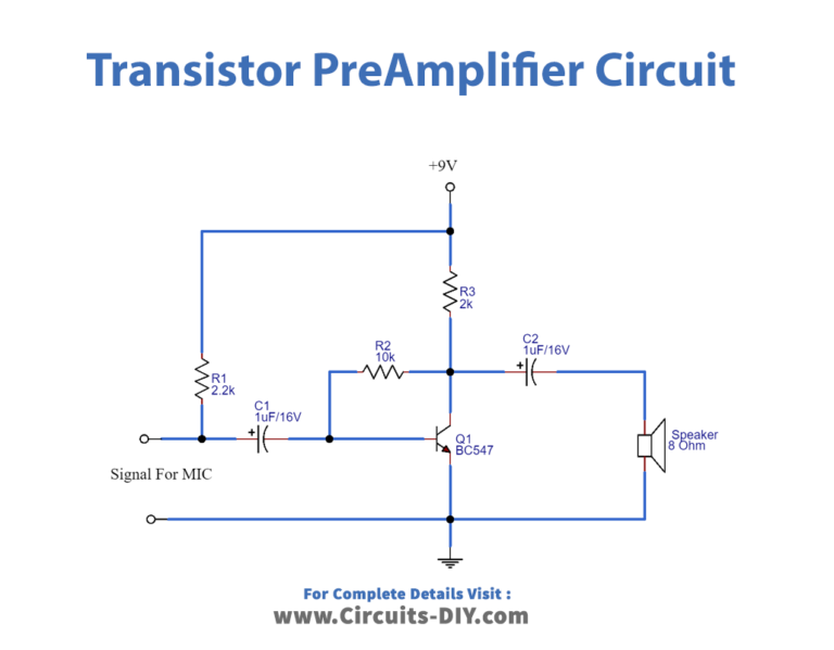 Single Transistor Audio Amplifier Circuit