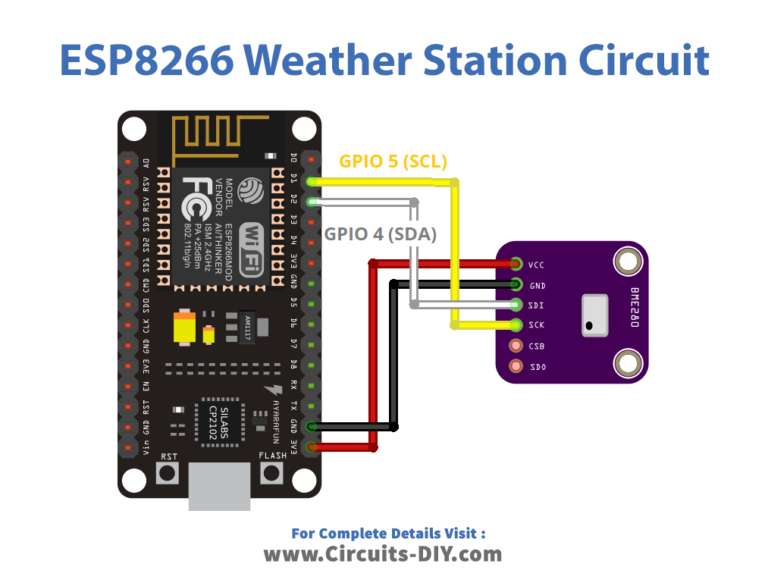 Simple ESP8266 Weather Station With BME280