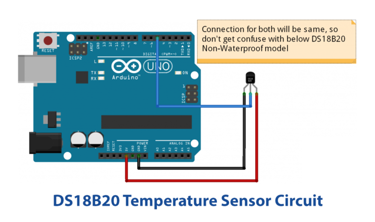 How To Use DS18B20 Waterproof Temperature Sensor