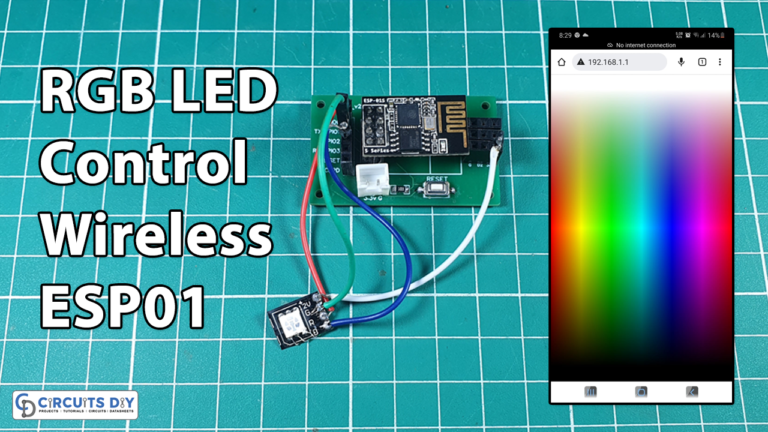 How To Control Rgb Led Wirelessly Using Esp8266 Esp01 4027