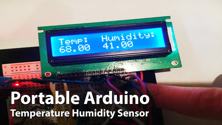 Portable Temperaturehumidity Sensor With Lcd And Arduino 9606