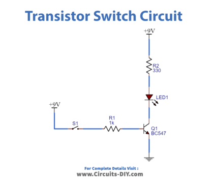 How to use a transistor BC547 as a switch