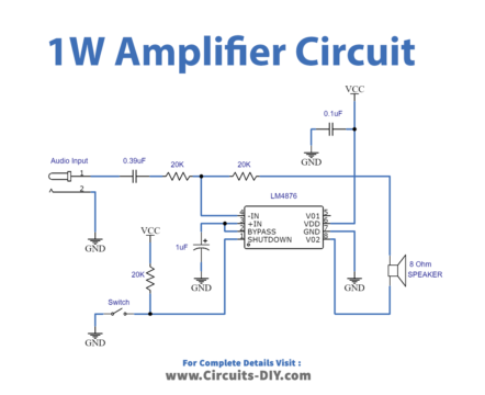 1 Watt Amplifier Circuit