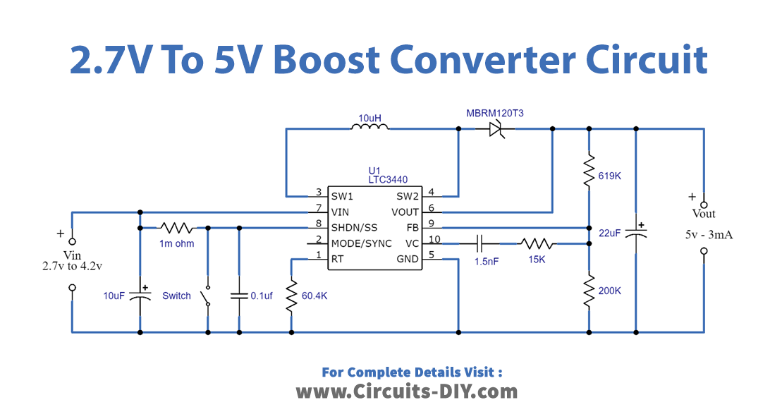 2.7-volt-to-5-volt-boost-converter-circuit