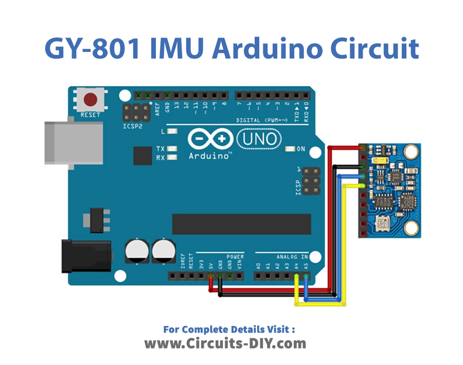 9-Axis GY-801 IMU Module Arduino Circuit