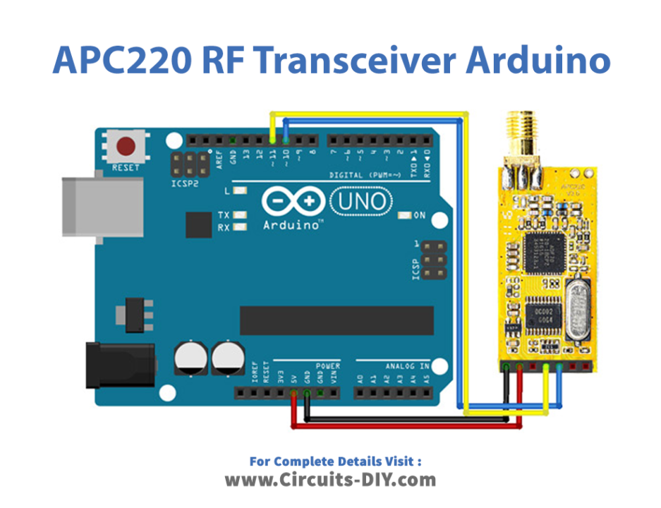 APC220 RF Transceiver Module Arduino Circuit