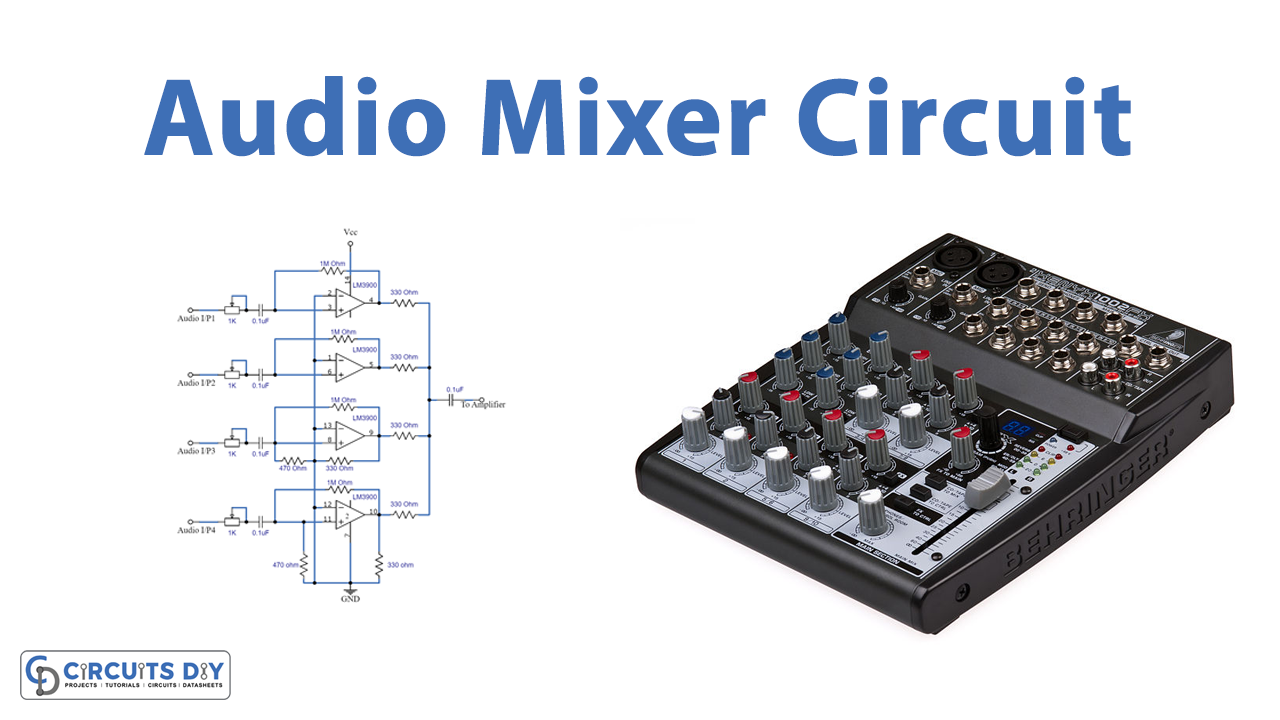 Mezclador de audio de 4 canales con LM3900 (circuito) - Electrónica Unicrom