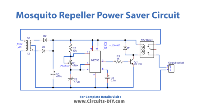 Mosquito Repeller Power Saver Circuit