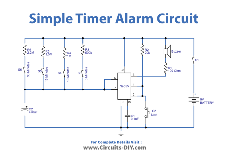 Timer Alarm Circuit Using Ne555