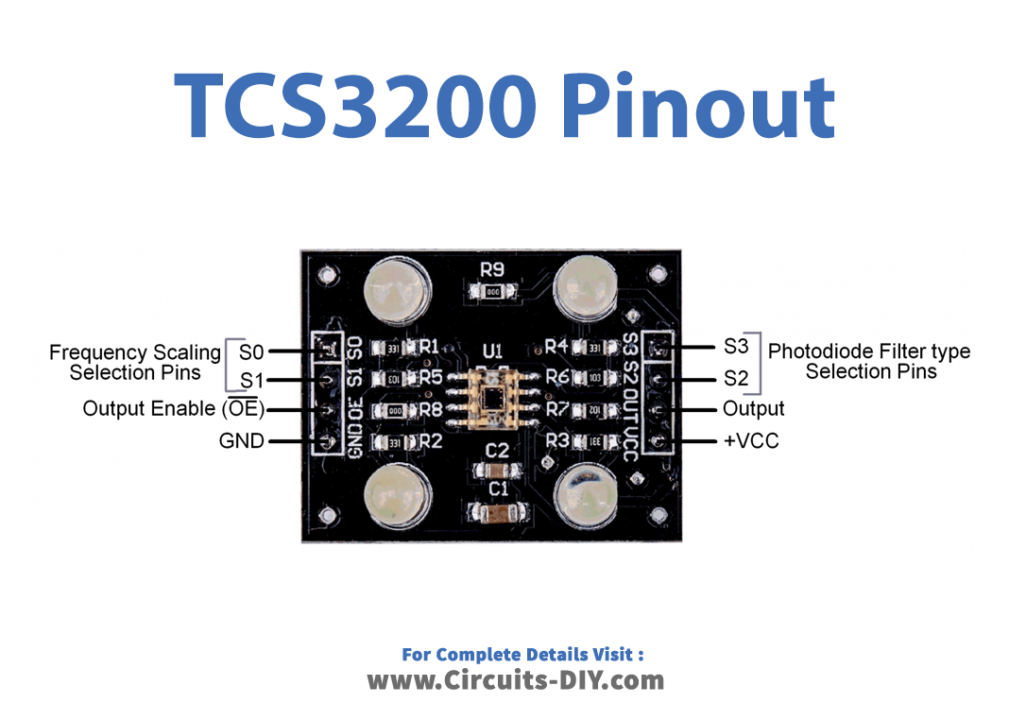 TCS3200 Color Sensor Pinout