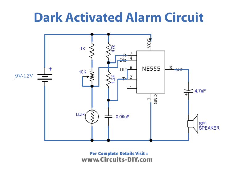 Dark Activated Alarm Circuit