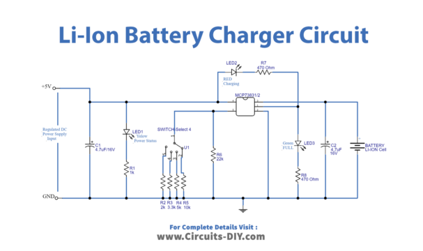 Li-Ion Battery Charger Circuit