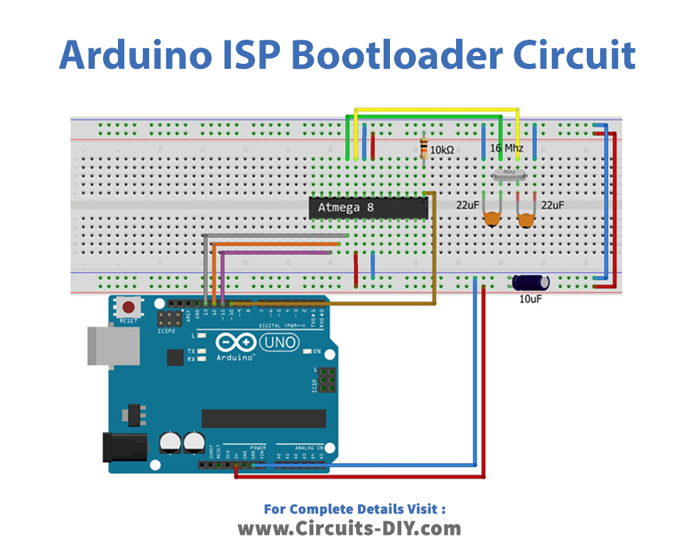 Arduino As ISP To Burn Bootloader On AVR Microcontrollers